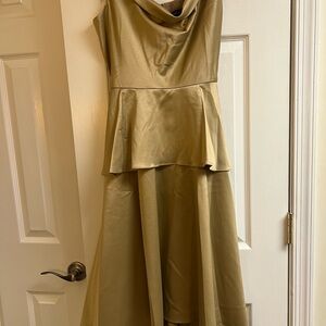 Gabby Skye Gold High-Low Dress
